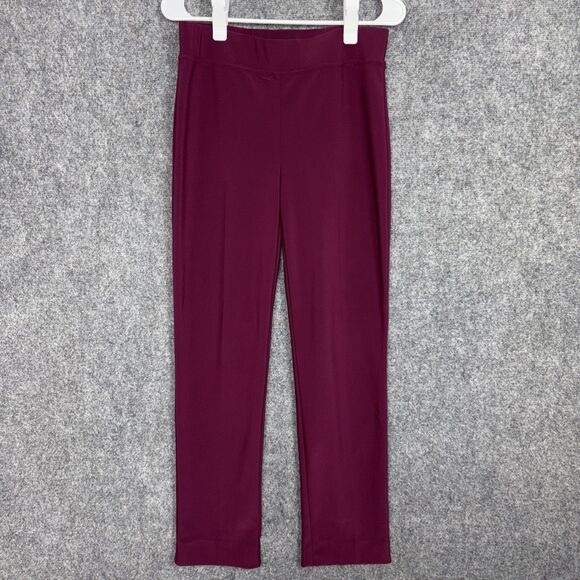 Joseph Ribkoff Pants Womens Size 8 Plum Straight Ponte Dress Party Business - Picture 1 of 10